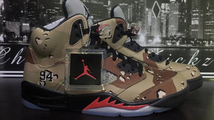 Jordan x Supreme Retro 5 Camo Sz10
