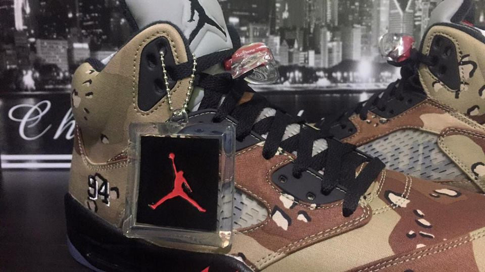 Jordan x Supreme Retro 5 Camo Sz10