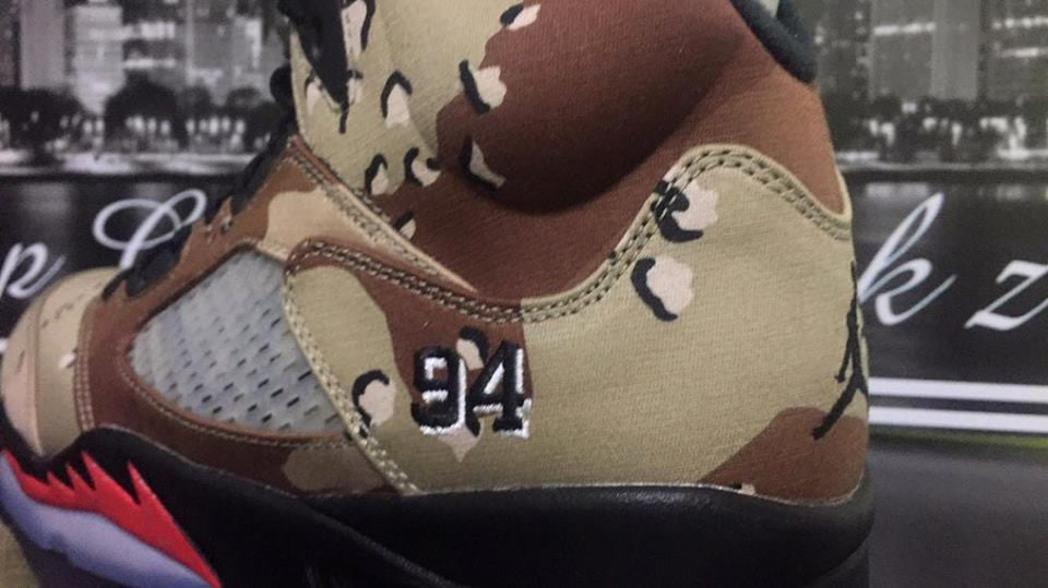 Jordan x Supreme Retro 5 Camo Sz10